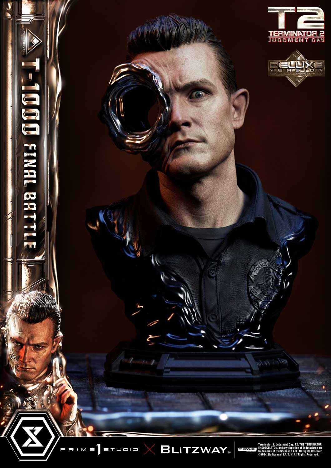 Terminator 2: Judgment Day T-1000 Final Battle DX Bonus Version Statue by Prime1 Studios