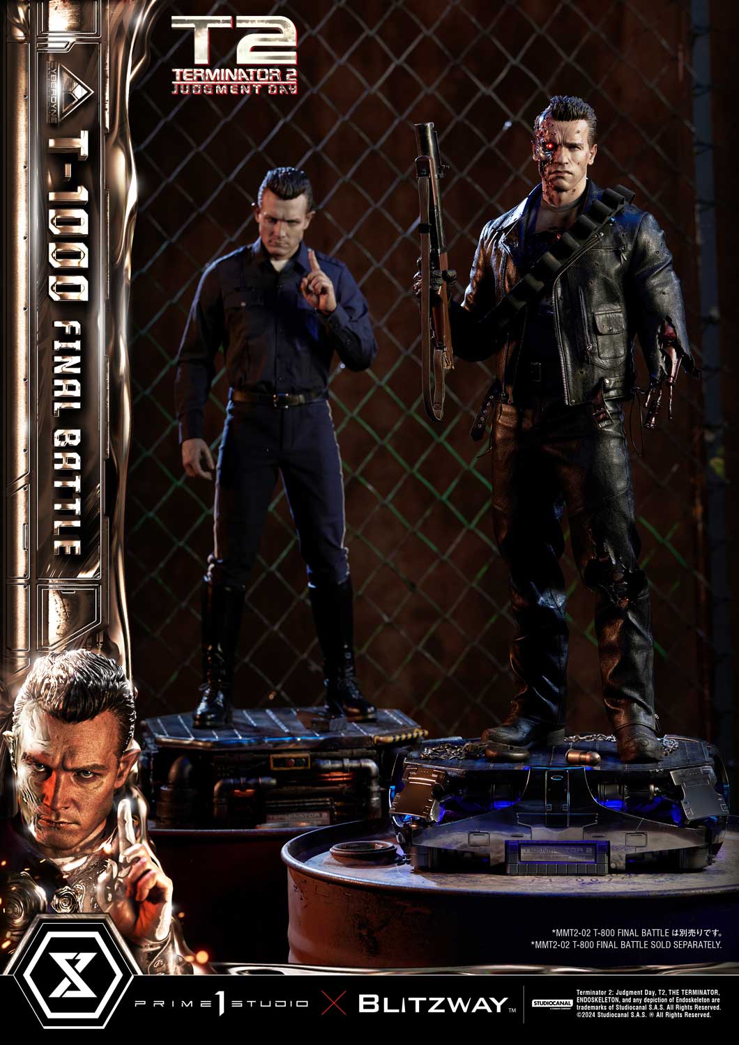 Terminator 2: Judgment Day T-1000 Final Battle DX Bonus Version Statue by Prime1 Studios