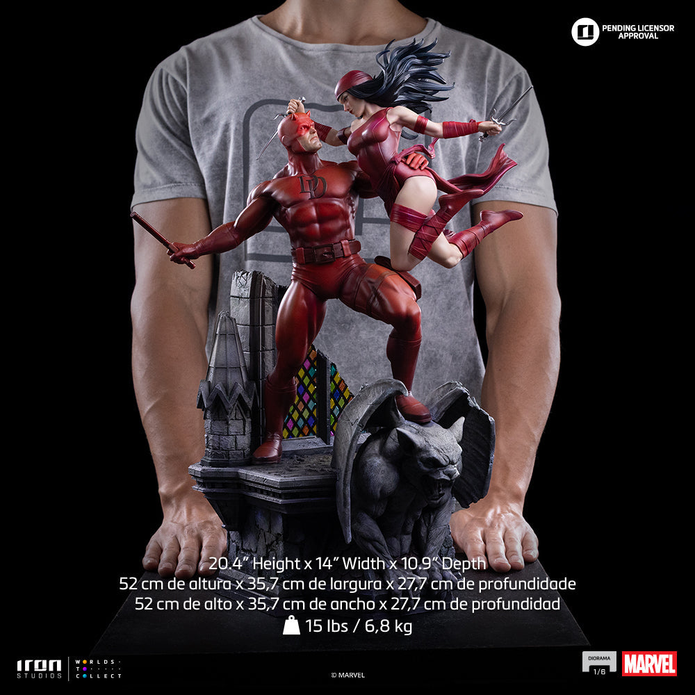 Daredevil and Elektra - Marvel Comics 1/6 Diorama by Iron Studios