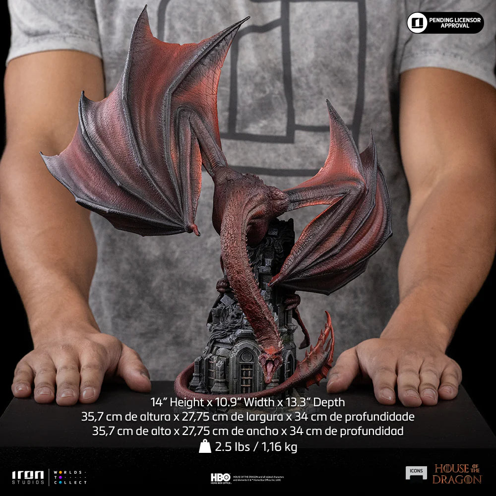 Caraxes Statue Icons House of the Dragon by Iron Studios