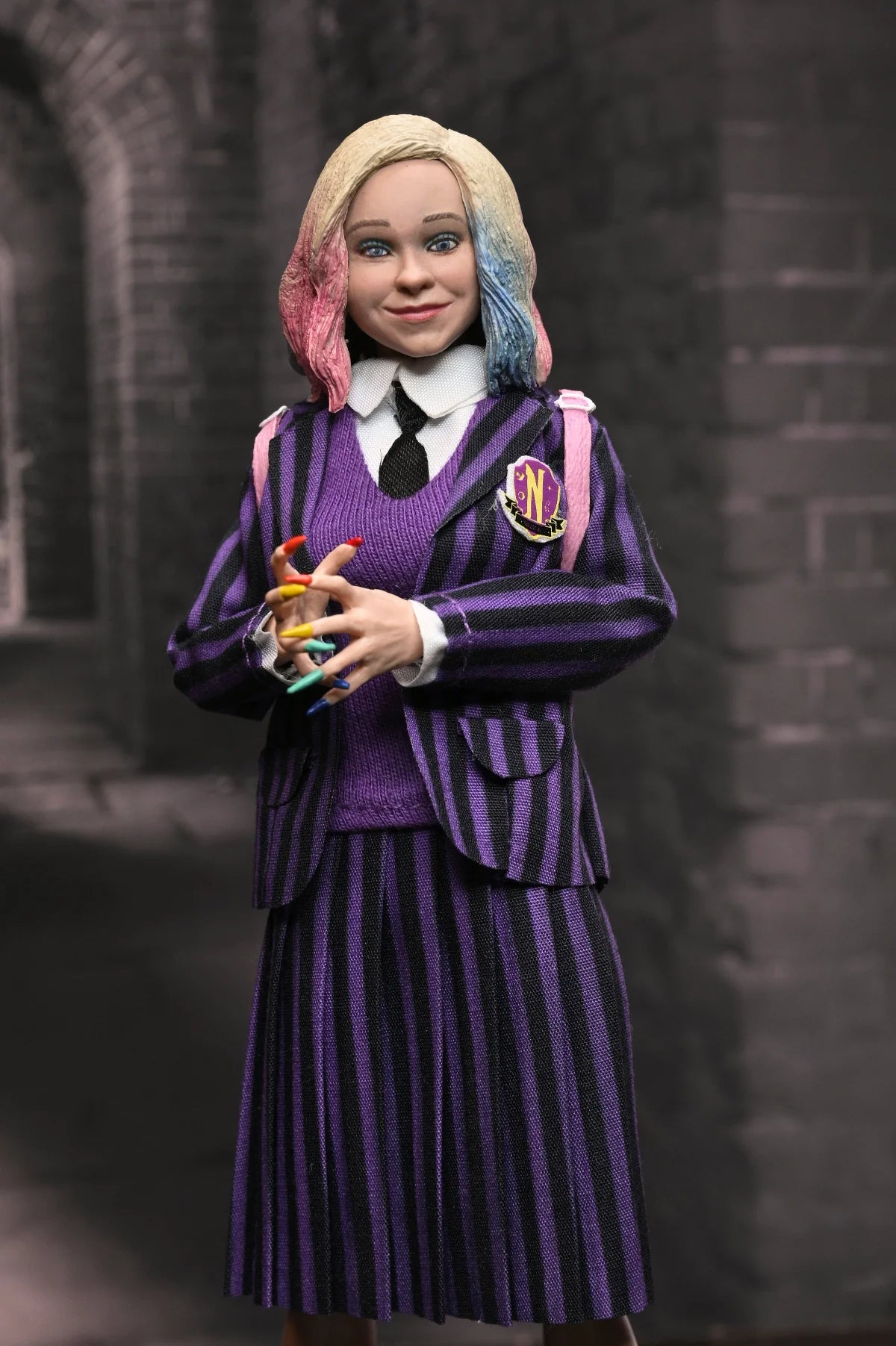 Wednesday & Enid (Nevermore Uniform) Retro Clothed Action Figure from Neca