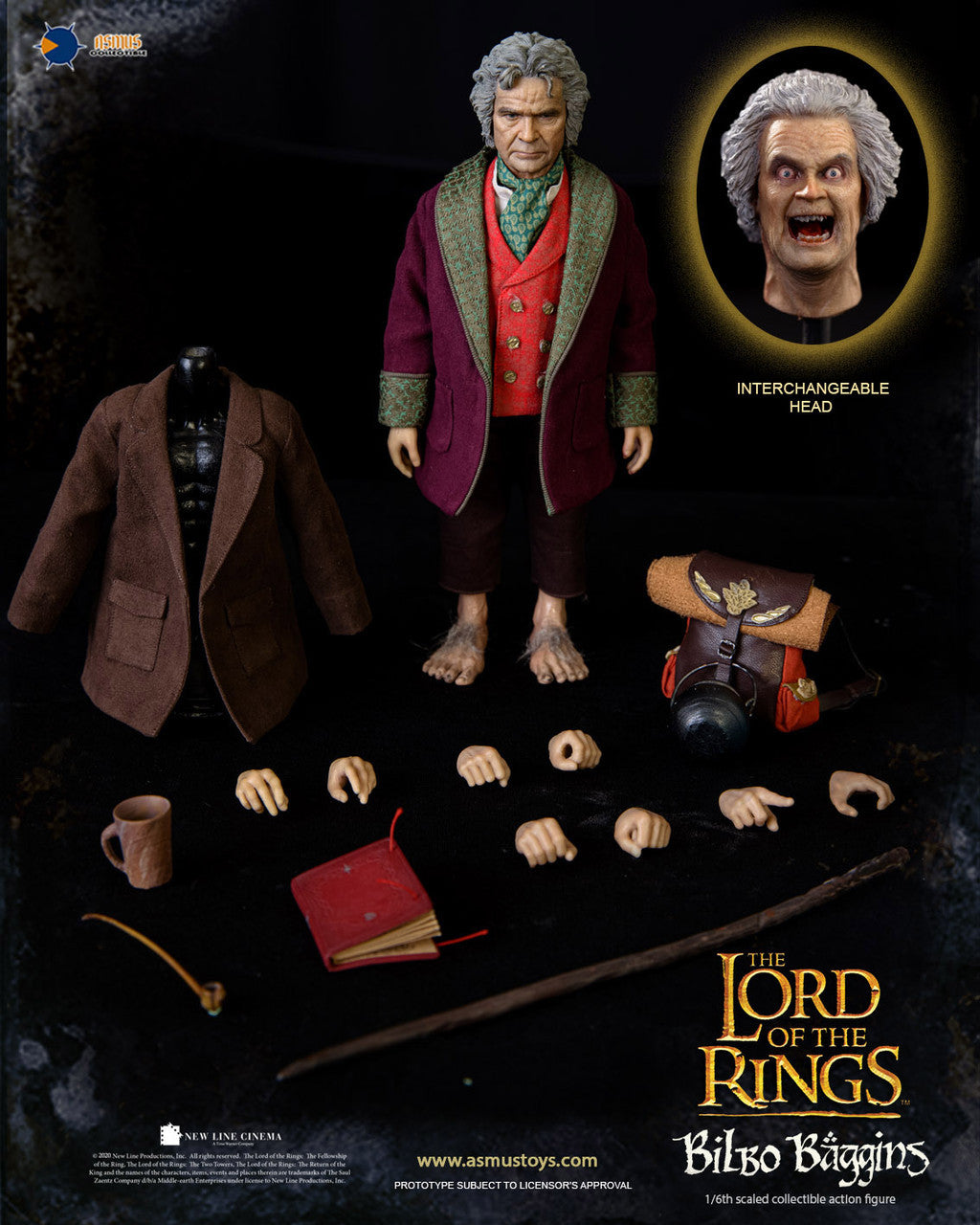Asmus Toys The Lord Of The Rings Bilbo Baggins 1/6 Action Figure