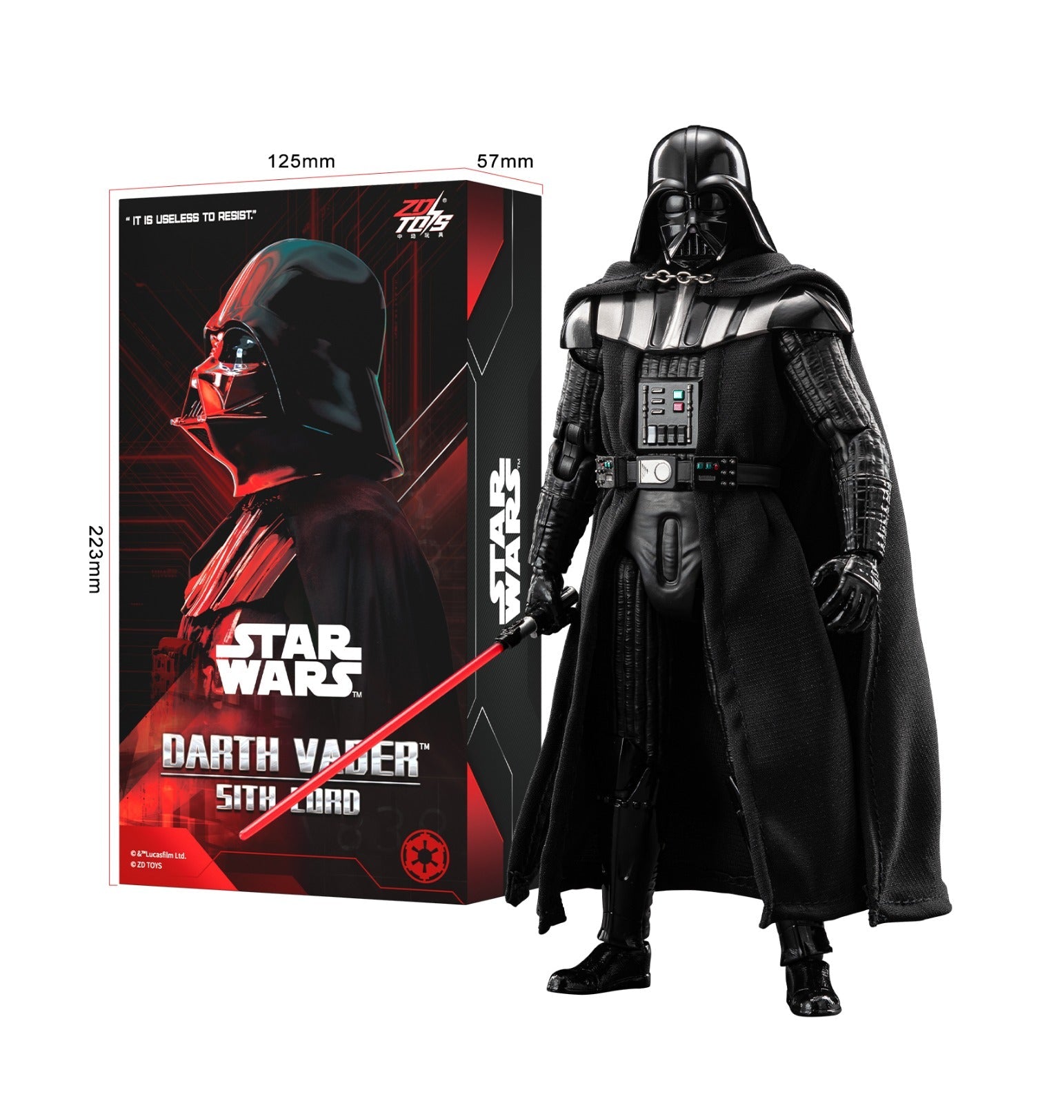 Star Wars 1/10 Darth Vader Sith Lord Action Figure by ZD Toys
