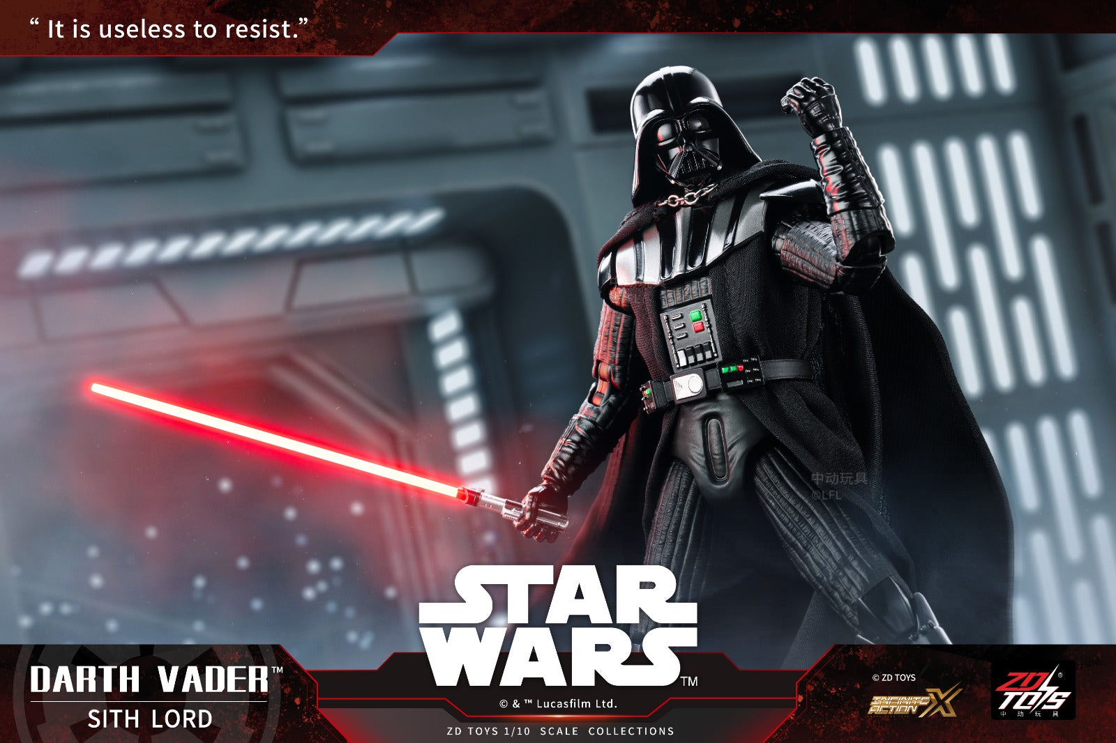 Star Wars 1/10 Darth Vader Sith Lord Action Figure by ZD Toys