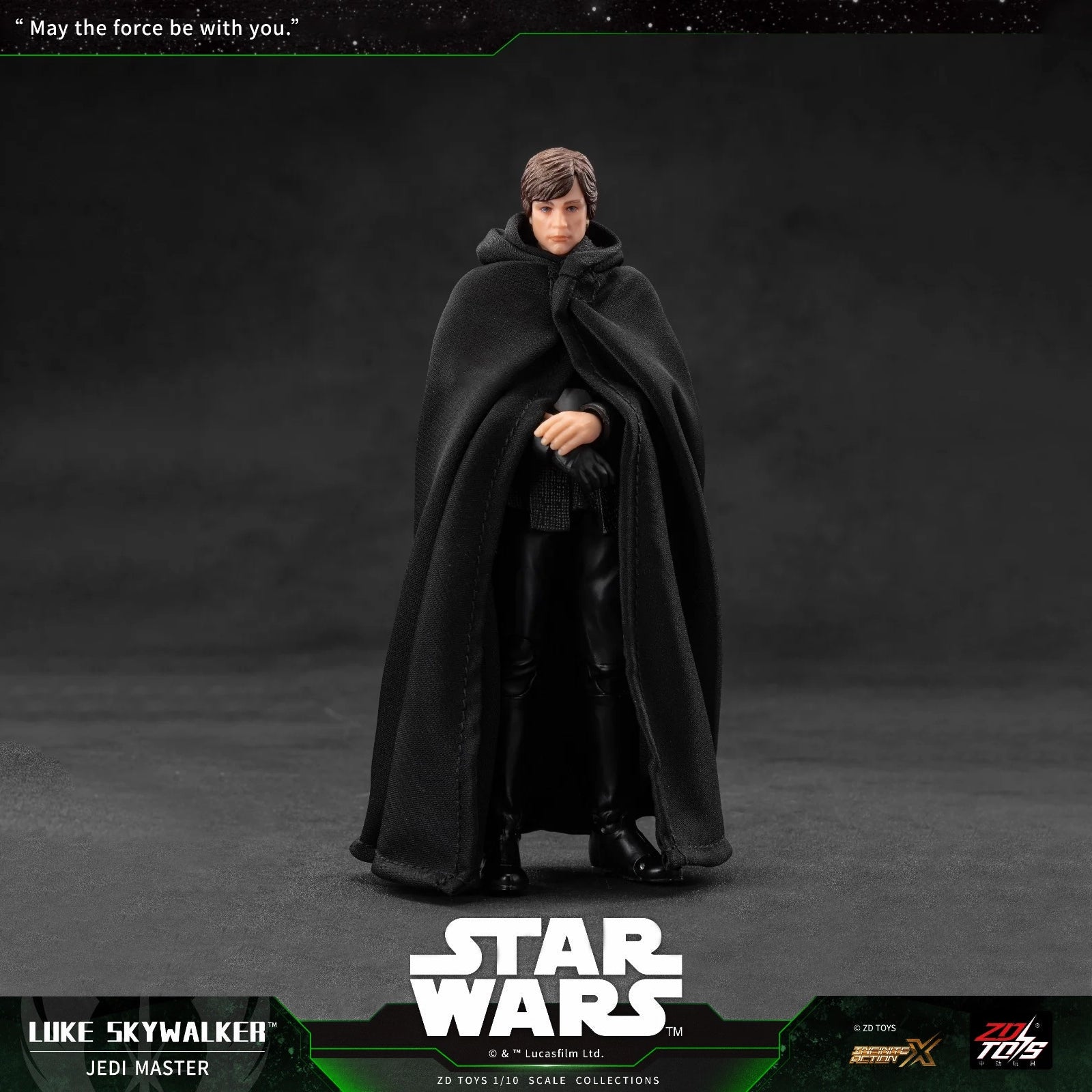 Star Wars 1/10 Luke Skywalker Jedi Master Action Figure by ZD Toys
