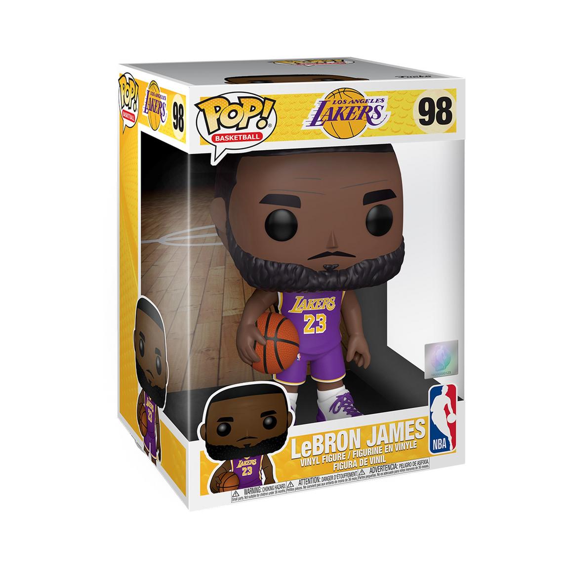 NBA: LA Lakers LeBron James (Purple Jersey) 10-in Vinyl Figure By Funko POP!