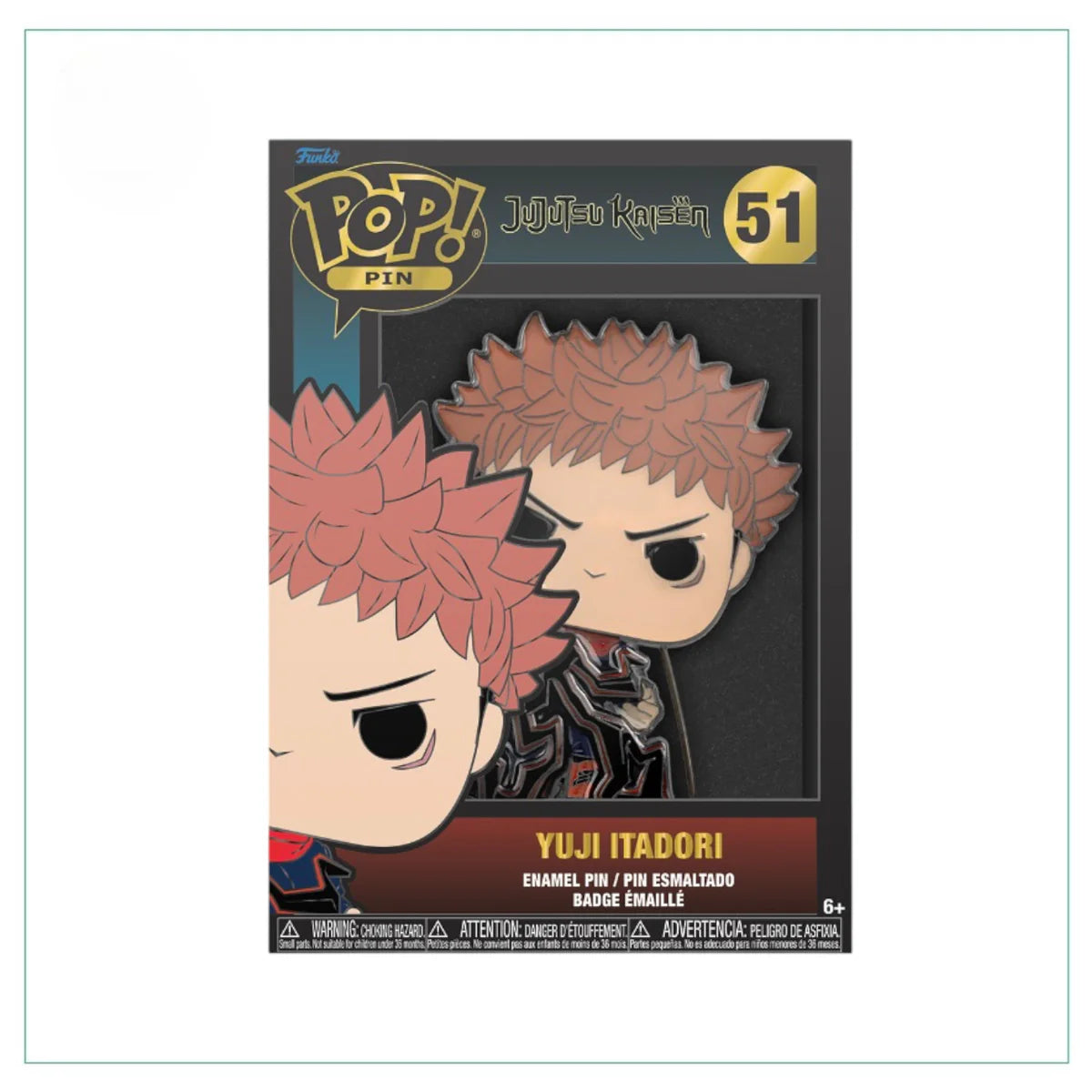 Jujutsu Kaisen Yuji Itadori Enamel Pin By Funko Pop! Pin