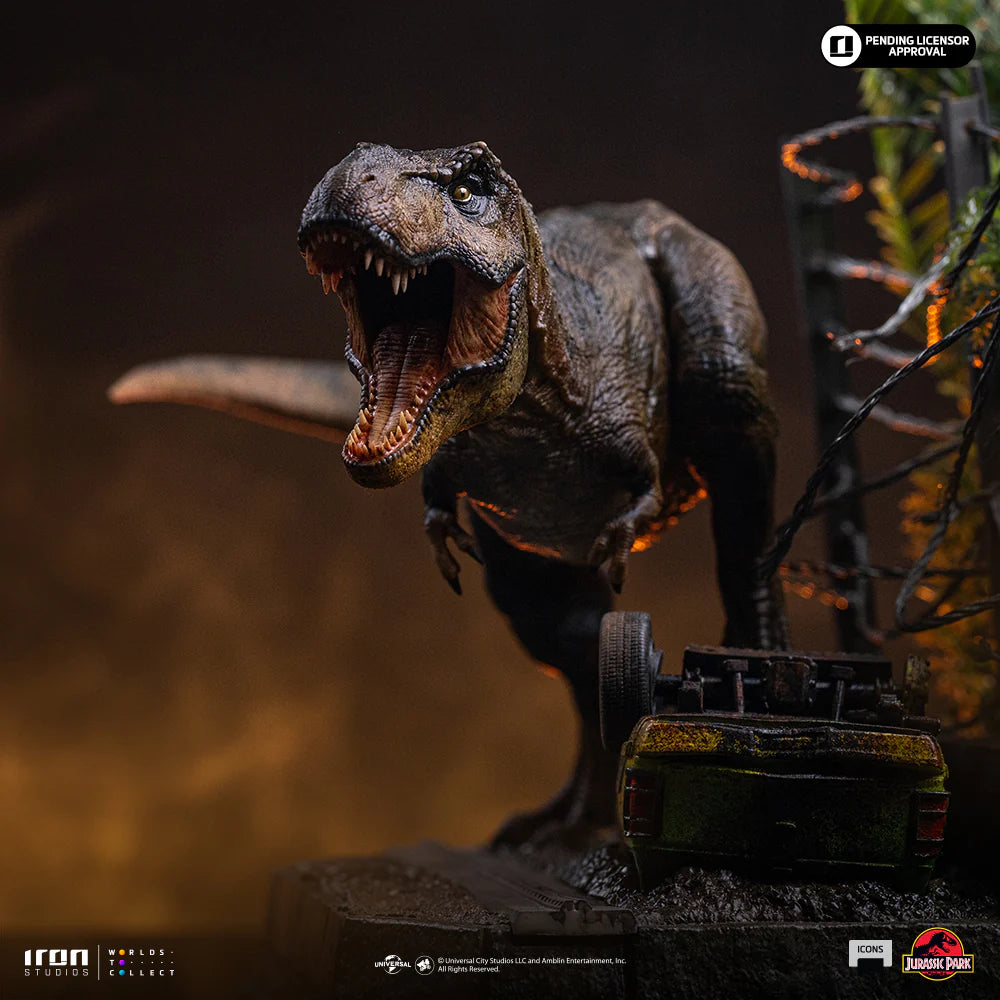 T-Rex Breakout Set A Statue Icons Jurassic Park by Iron Studios
