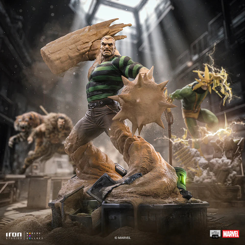 Sandman Spider-Man Vs Villains Diorama Statue By Iron Studios