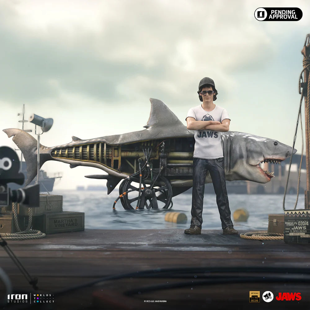 Steven Spielberg & Jaws 50th Anniversary Statue by Iron Studios