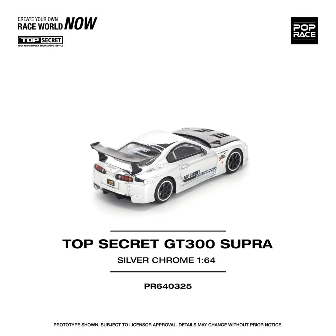 Top Secret GT300 Supra Silver Chrome By Pop Race