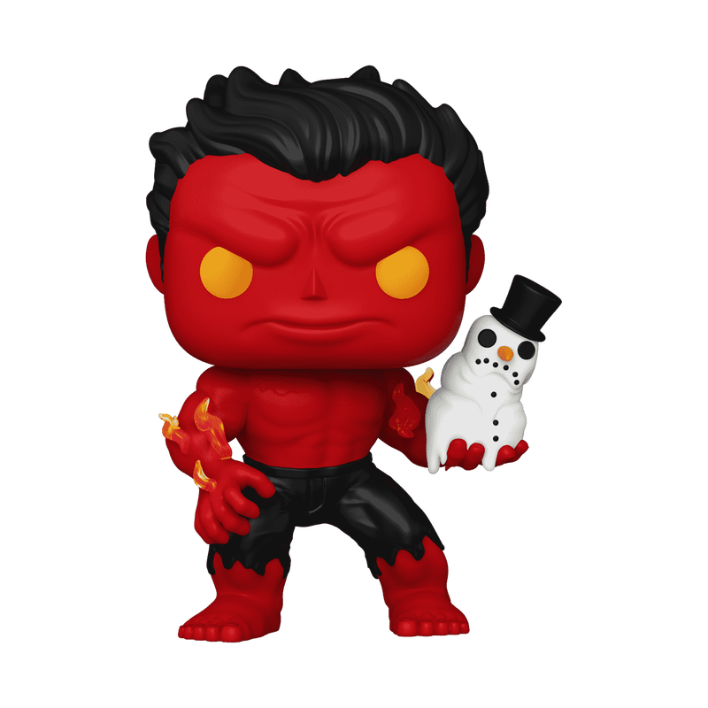 Marvel Holiday Red Hulk with Snowman Funko Pop!