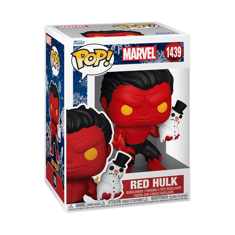 Marvel Holiday Red Hulk with Snowman Funko Pop!