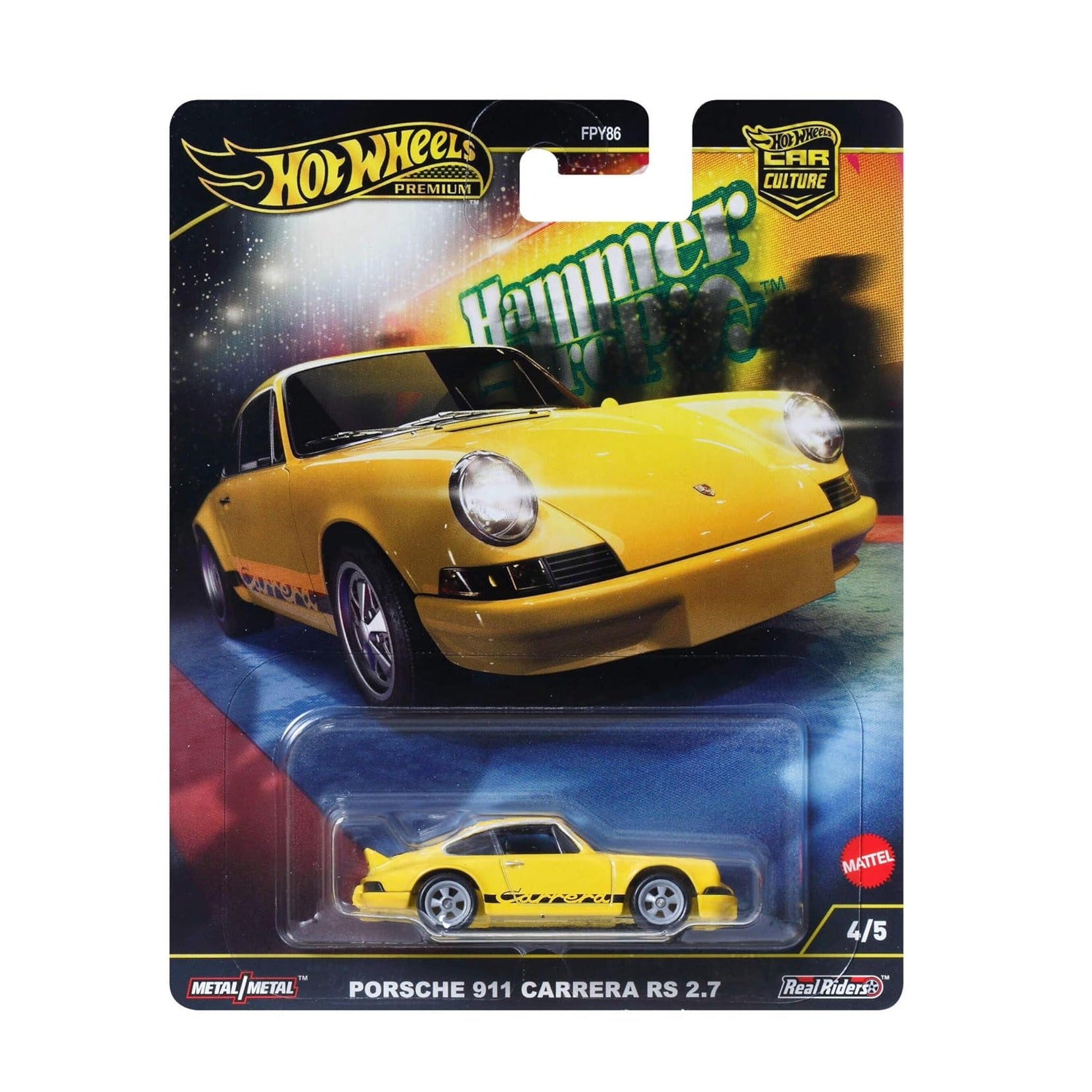 Hot Wheels Porsche 911 Carrera RS 2.7 Hammer Drop Premium Car Culture