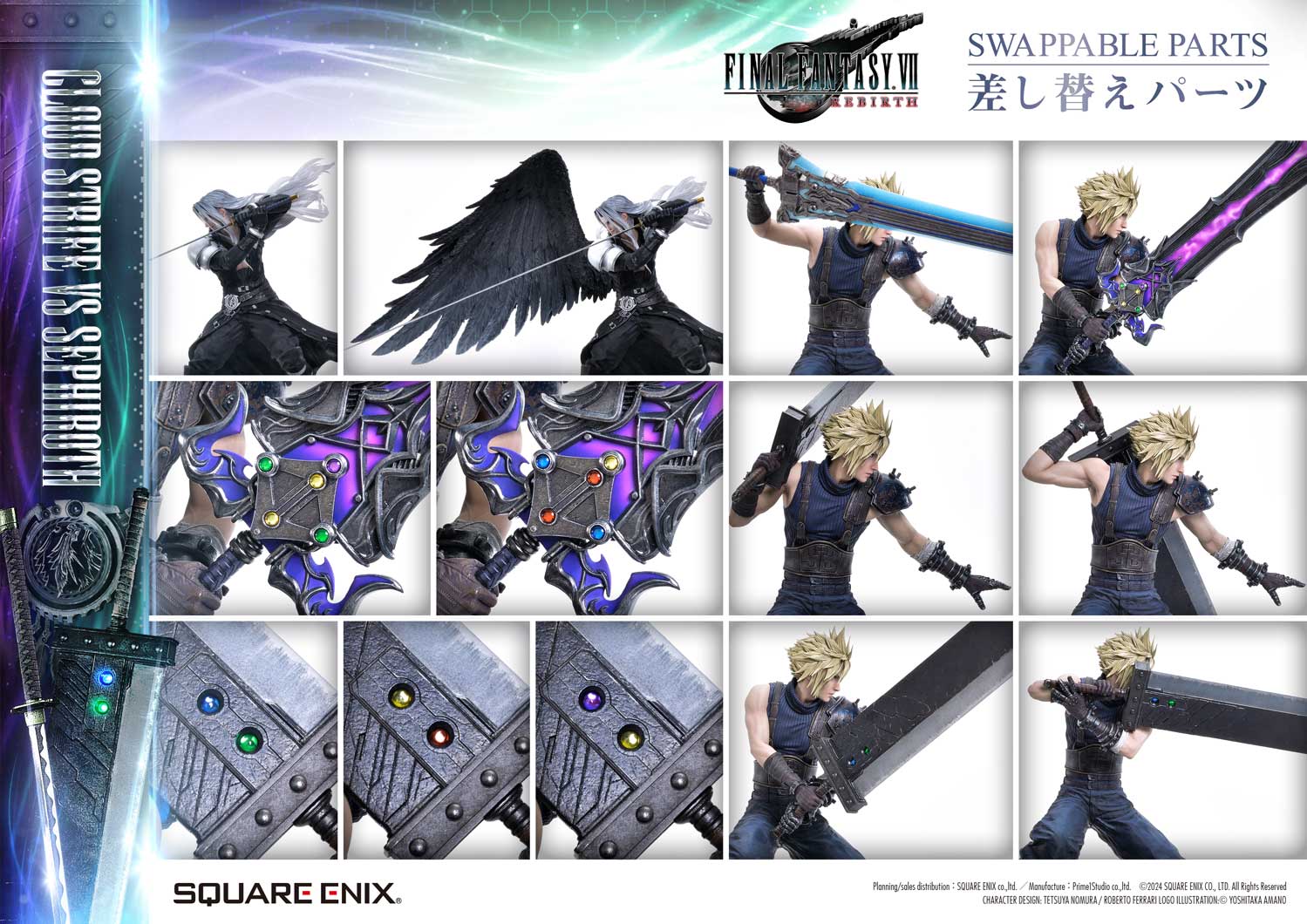 Final Fantasy VII Rebirth Cloud Strife vs. Sephiroth Statue By Prime 1 Studio