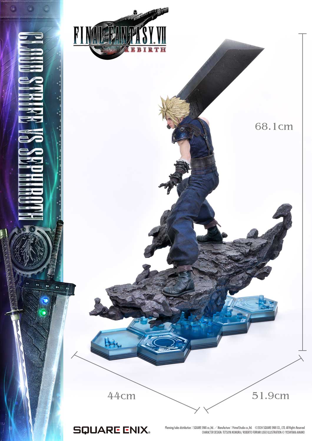 Final Fantasy VII Rebirth Cloud Strife vs. Sephiroth Statue By Prime 1 Studio
