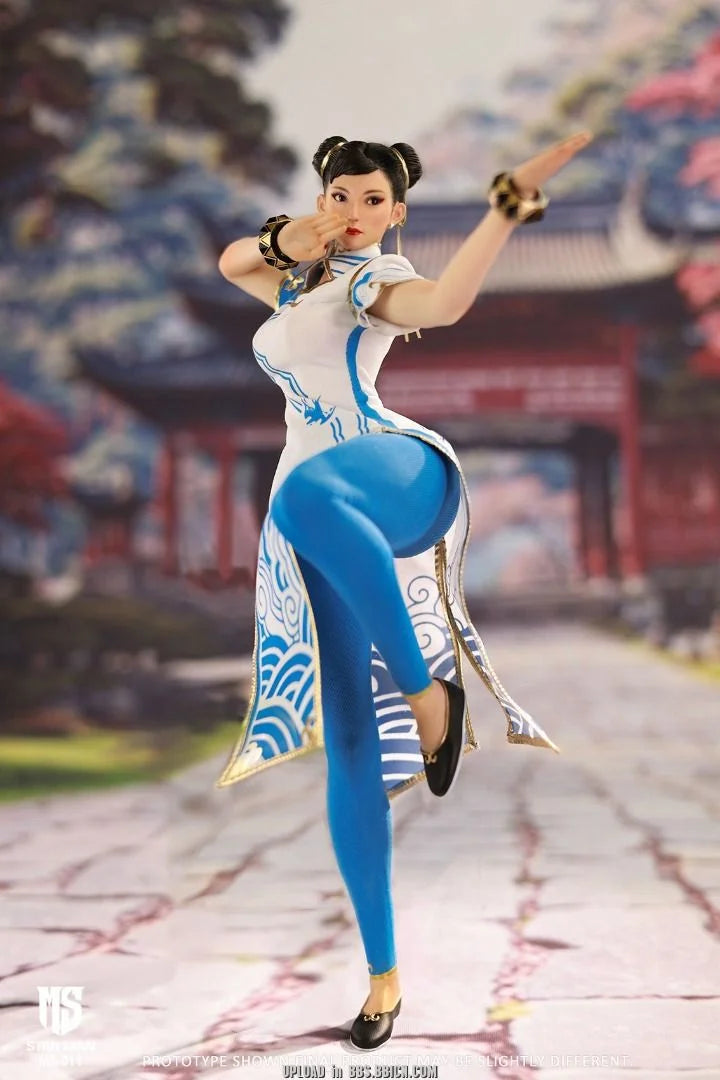 Star Man Street Fighter Chunli Blue Moire White Cheongsam Version Action Figure