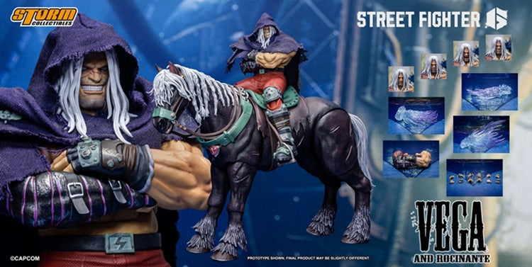 Street Fighter 6 Vega and Rochinante Action Figure By Storm Collectibles