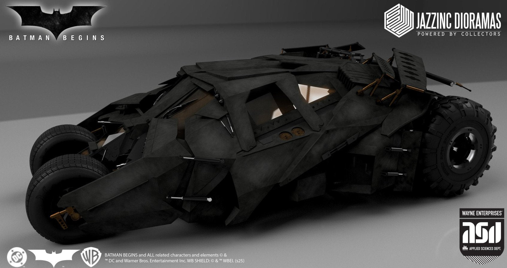 The Batman Begins Black “Stealth” Tumbler ⅙ Scale Batmobile By
