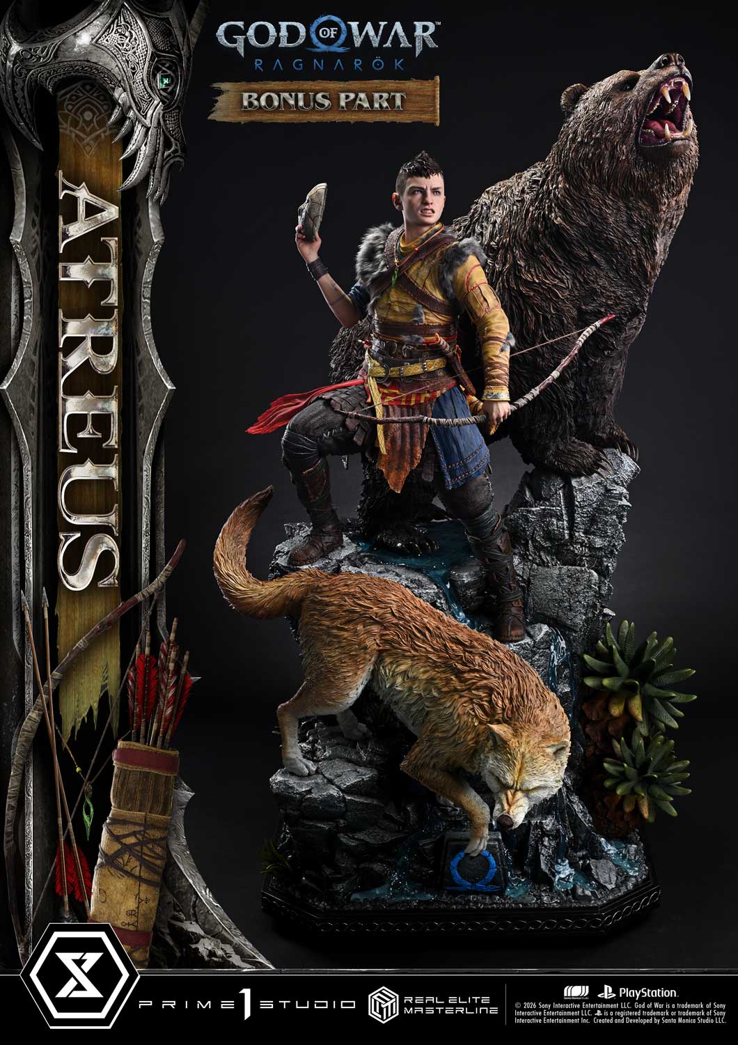 God Of War: Ragnarok Atreus Deluxe Bonus Version Statue By Prime1 Studios