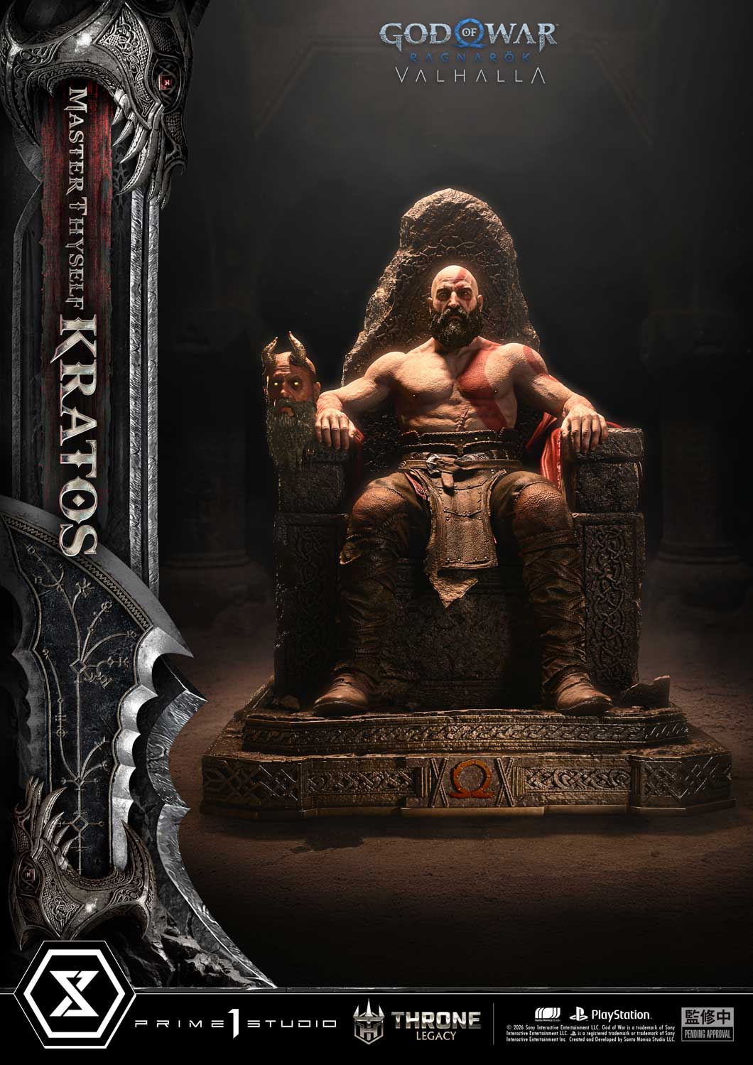 God of War: Ragnarok Master Thyself Kratos Bonus Version Statue