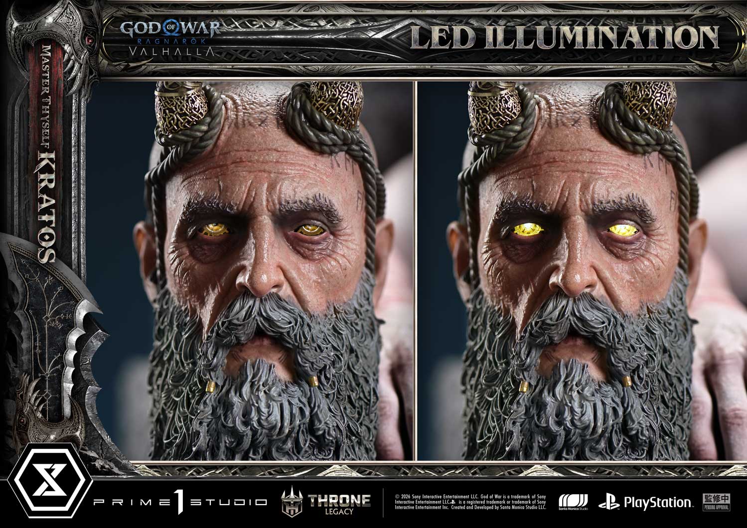God of War: Ragnarok Master Thyself Kratos Bonus Version Statue