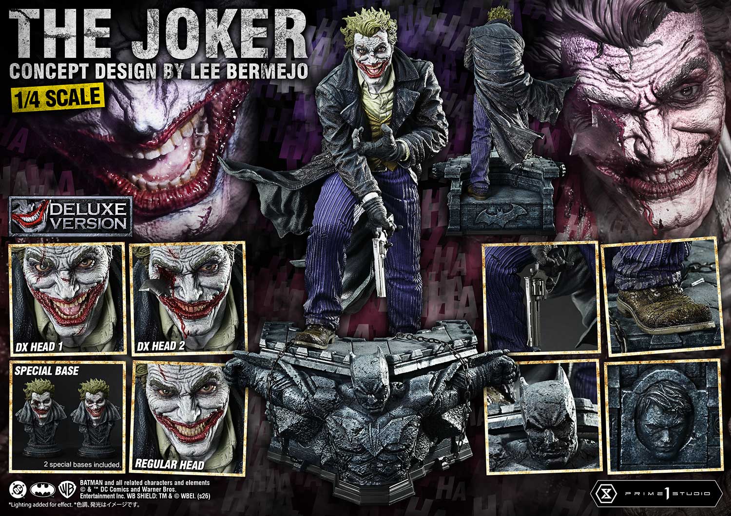 The Joker (Concept Design by Lee Bermejo) DX Bonus Ver. 1/4 Scale by Prime 1 Studio