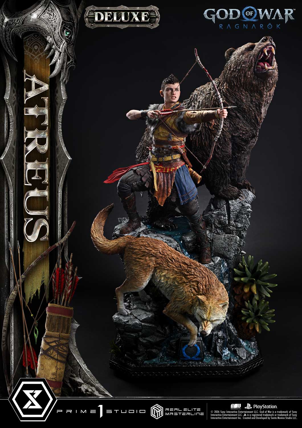 God Of War: Ragnarok Atreus Deluxe Bonus Version Statue By Prime1 Studios