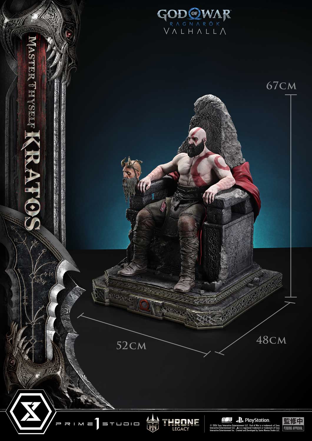 God of War: Ragnarok Master Thyself Kratos Bonus Version Statue