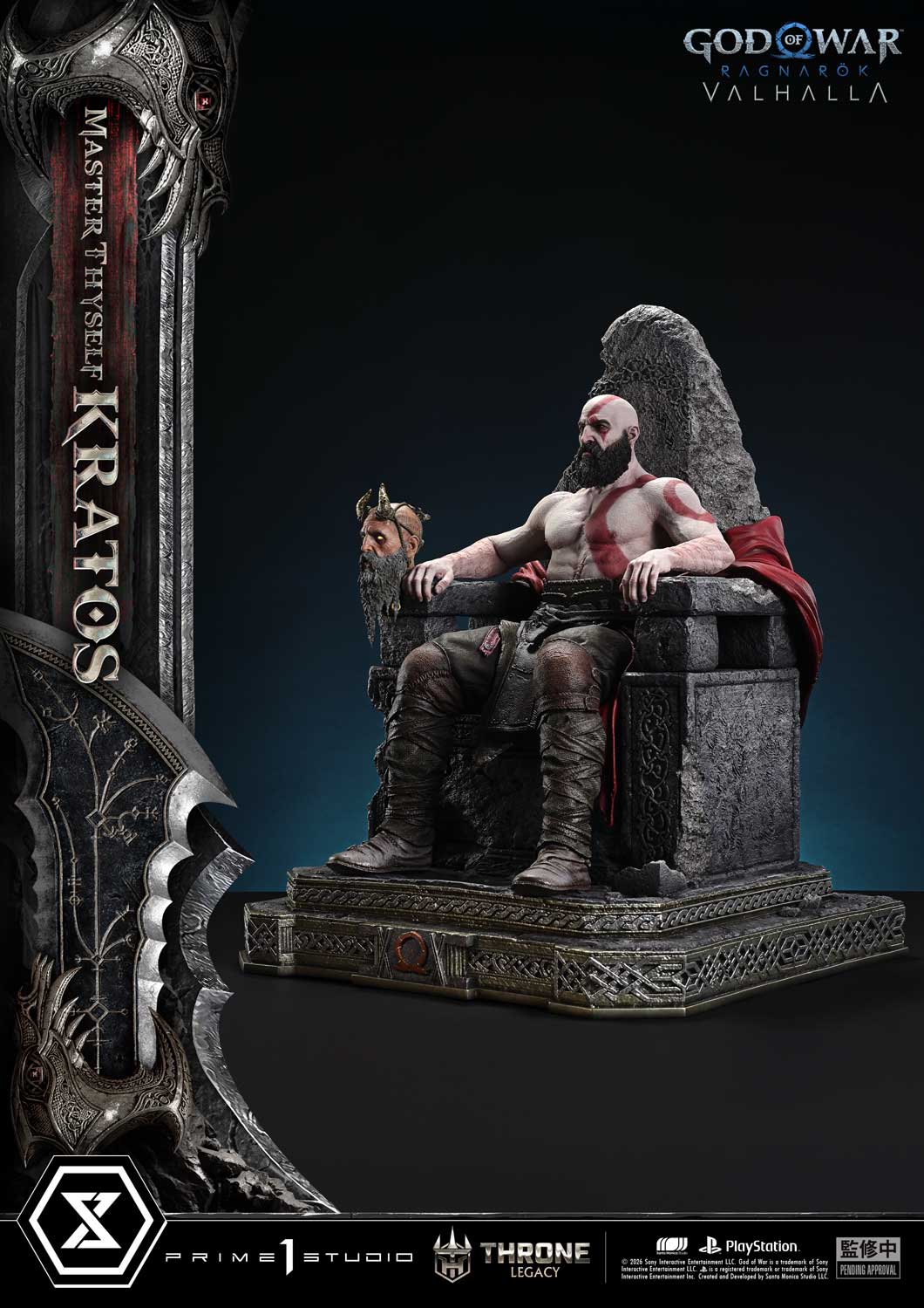 God of War: Ragnarok Master Thyself Kratos Bonus Version Statue