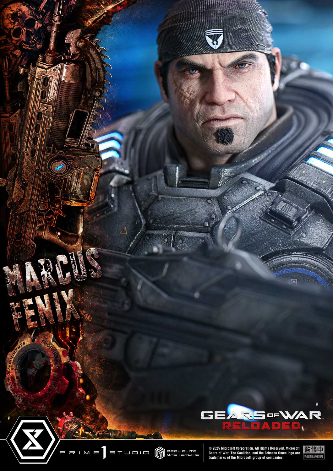 Gears of War Reloaded Marcus Fenix Ultimate Bonus Version Statue