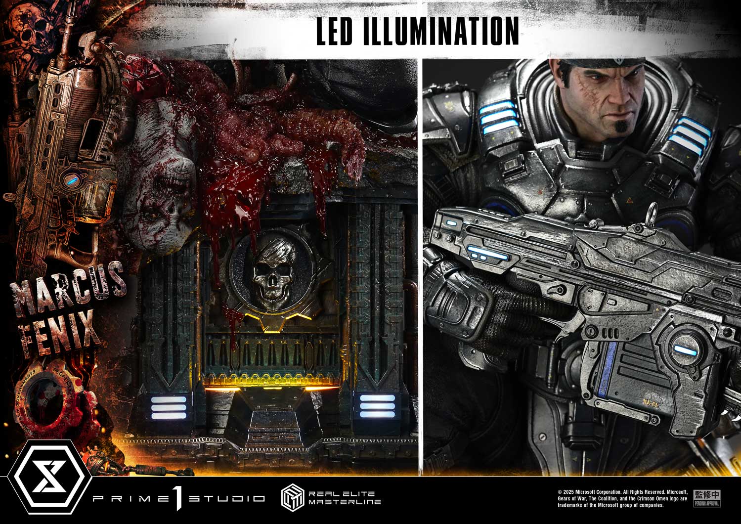 Gears of War Reloaded Marcus Fenix Ultimate Bonus Version Statue