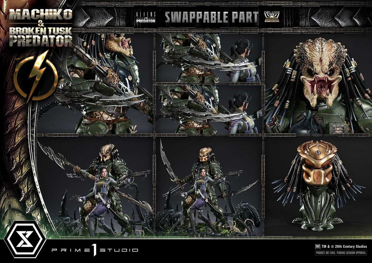 Machiko & Broken Tusk Predator (Aliens vs. Predator Comic) DX Bonus 1/4 Statue by Prime 1 Studio
