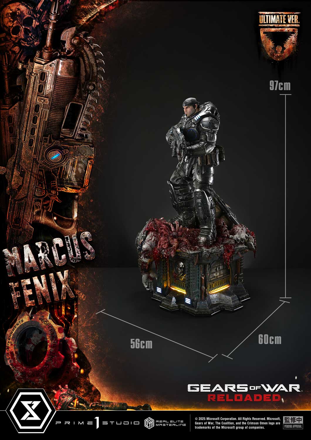 Gears of War Reloaded Marcus Fenix Ultimate Bonus Version Statue