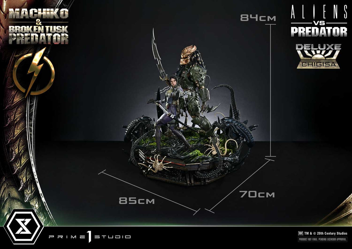 Machiko & Broken Tusk Predator (Aliens vs. Predator Comic) DX Bonus 1/4 Statue by Prime 1 Studio