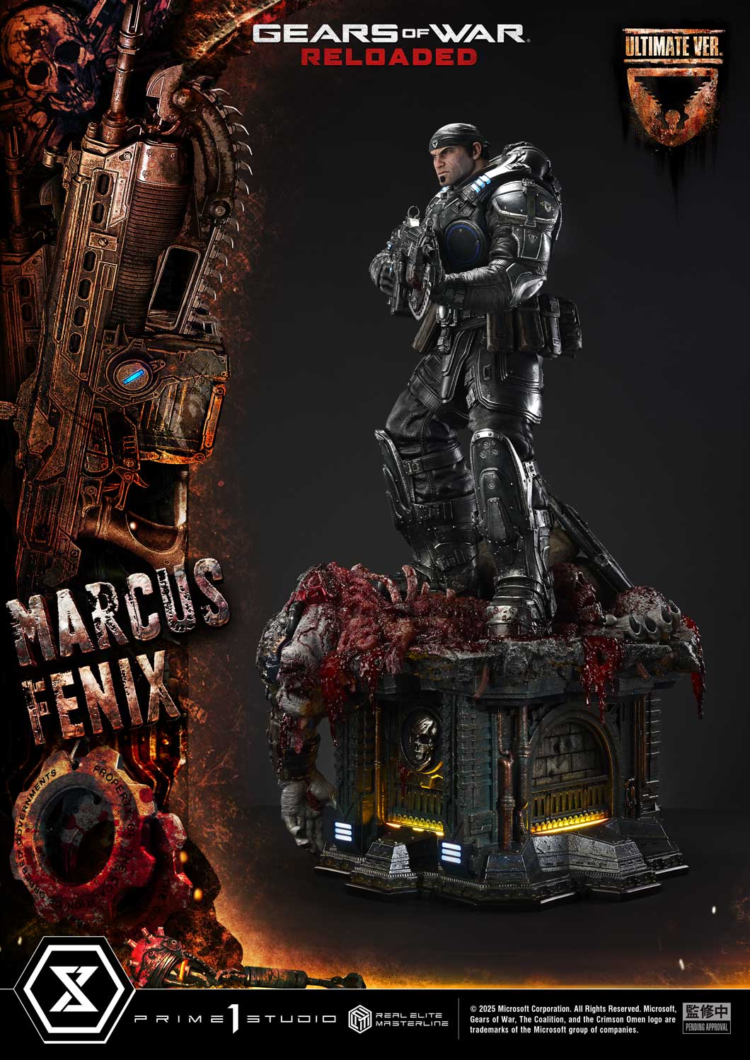 Gears of War Reloaded Marcus Fenix Ultimate Bonus Version Statue