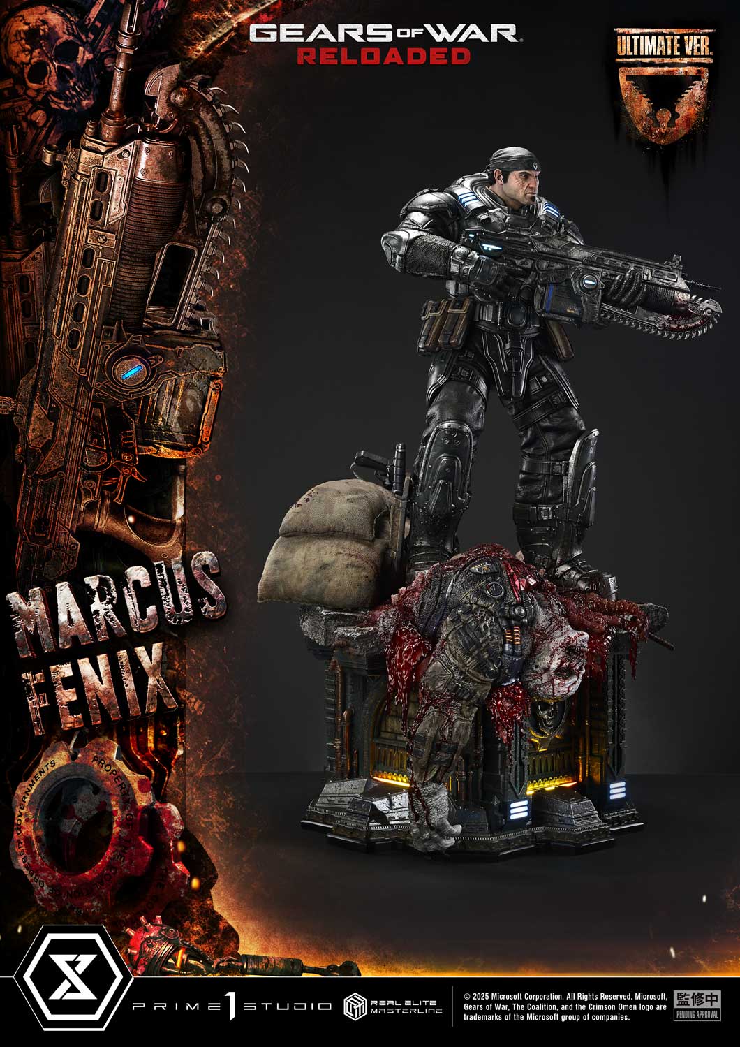 Gears of War Reloaded Marcus Fenix Ultimate Bonus Version Statue