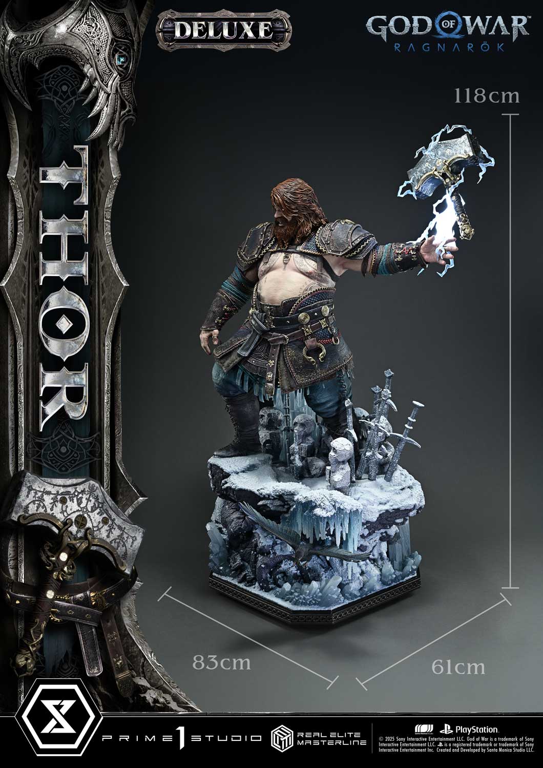 God Of War Ragnarok Thor Deluxe Bonus Version Statue By Prime1 Studios