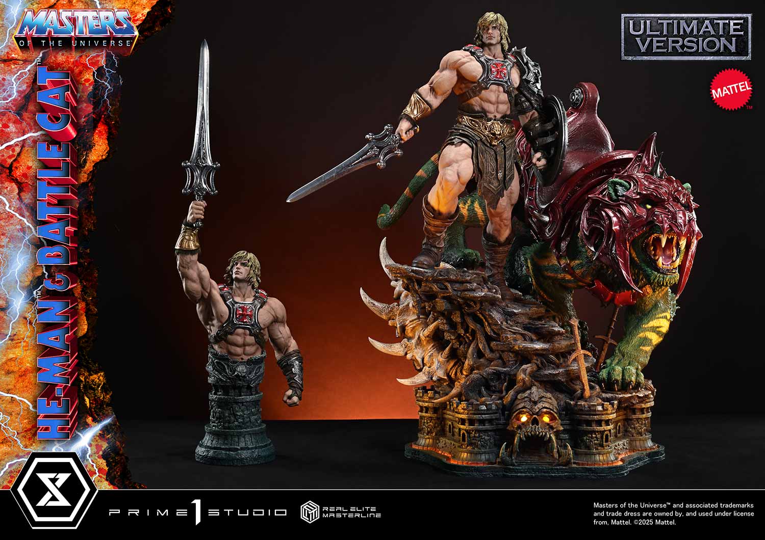 Masters of the Universe He-Man & Battle Cat Ultimate Bonus version By Prime 1 Studio