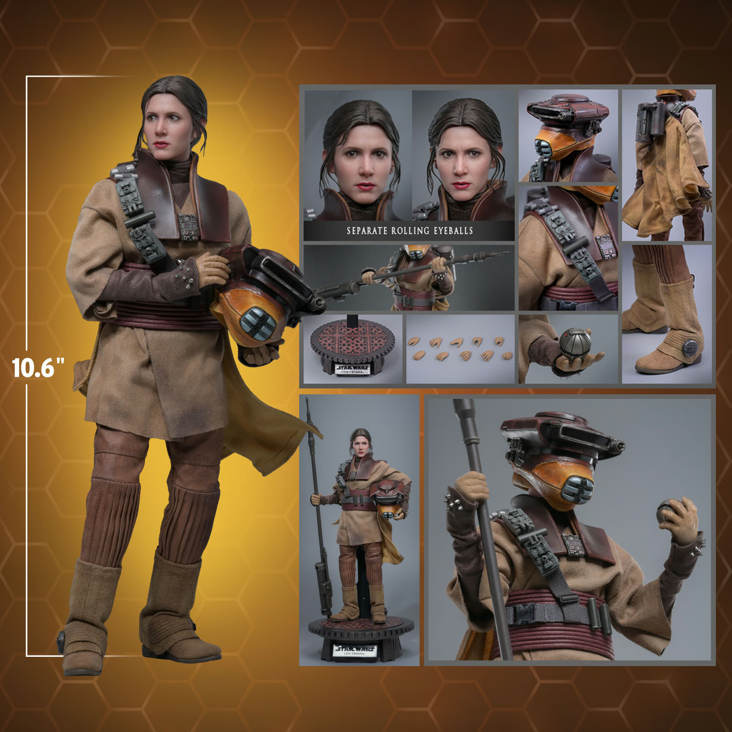 Leia Organa (Boushh Disguise) Sixth Scale Figure by Hot Toys