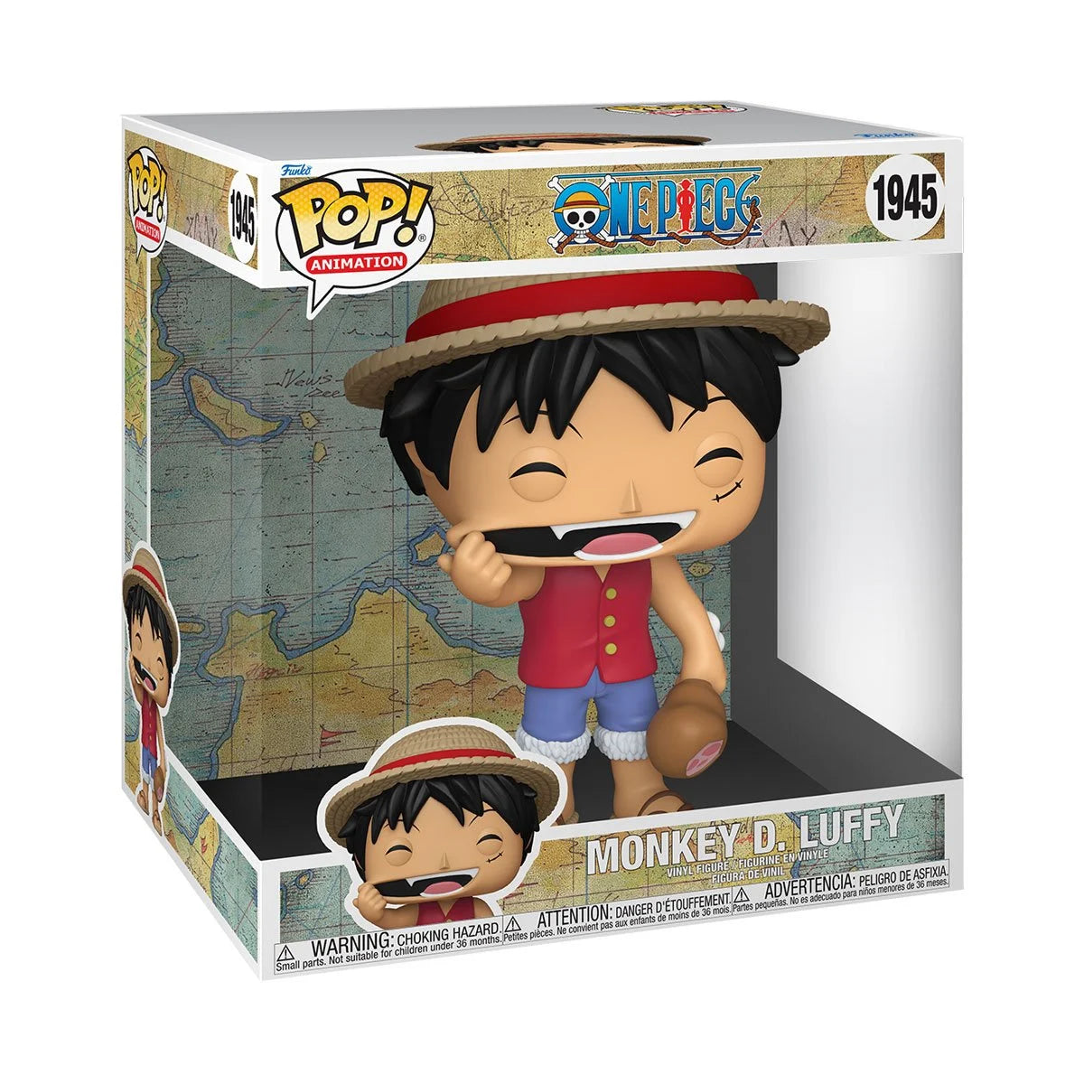 One Piece Monkey D. Luffy with Meat Jumbo 10-Inch Funko Pop!
