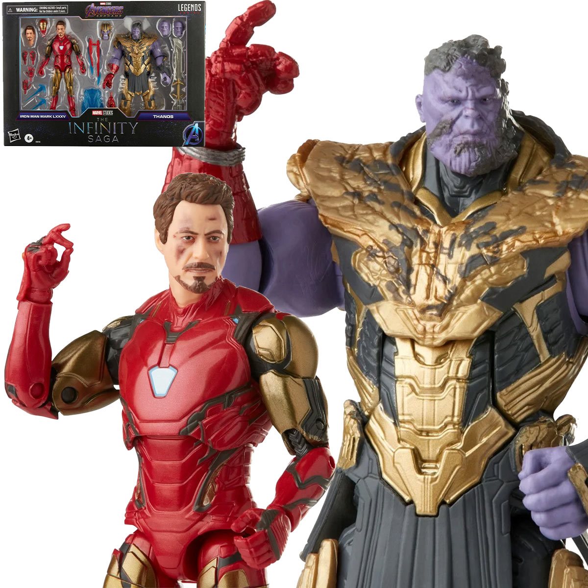 Avengers: Endgame Marvel Legends The Infinity Saga Iron Man Mark 85 & Thanos Two-Pack