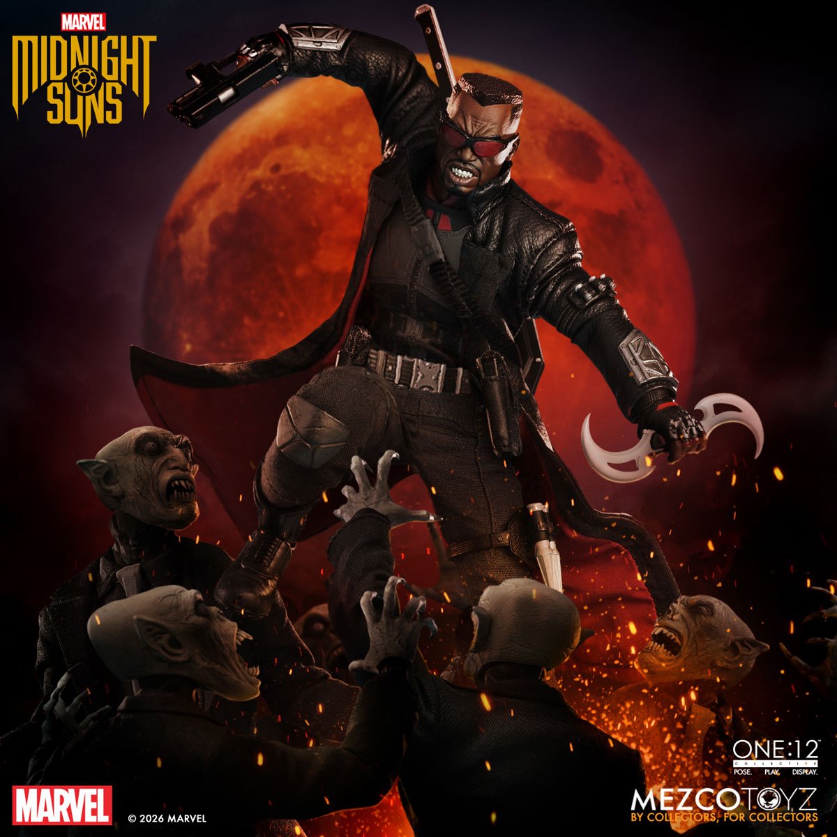 Blade Midnight Sons One:12 Collective Action Figure By Mezco
