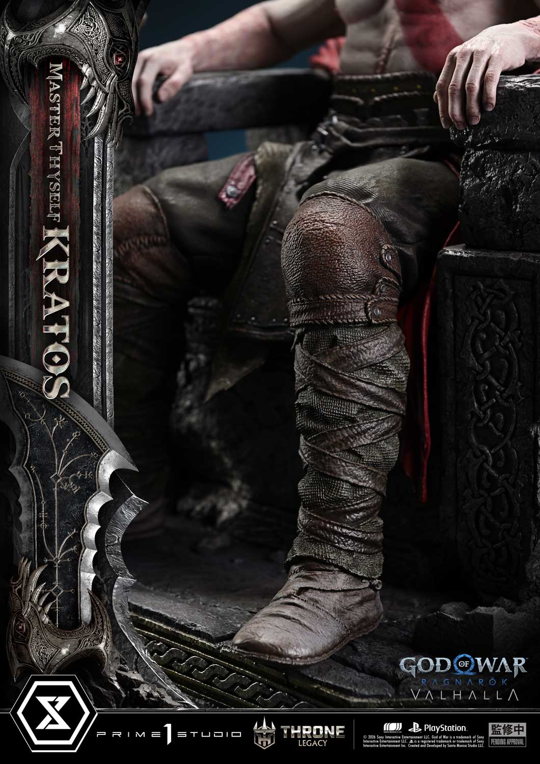 God of War: Ragnarok Master Thyself Kratos Bonus Version Statue