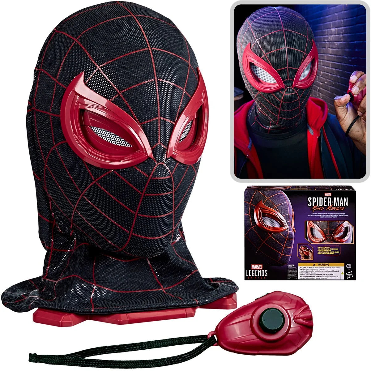 Spider-Man Marvel Legends Miles Morales Electronic Expressive Mask
