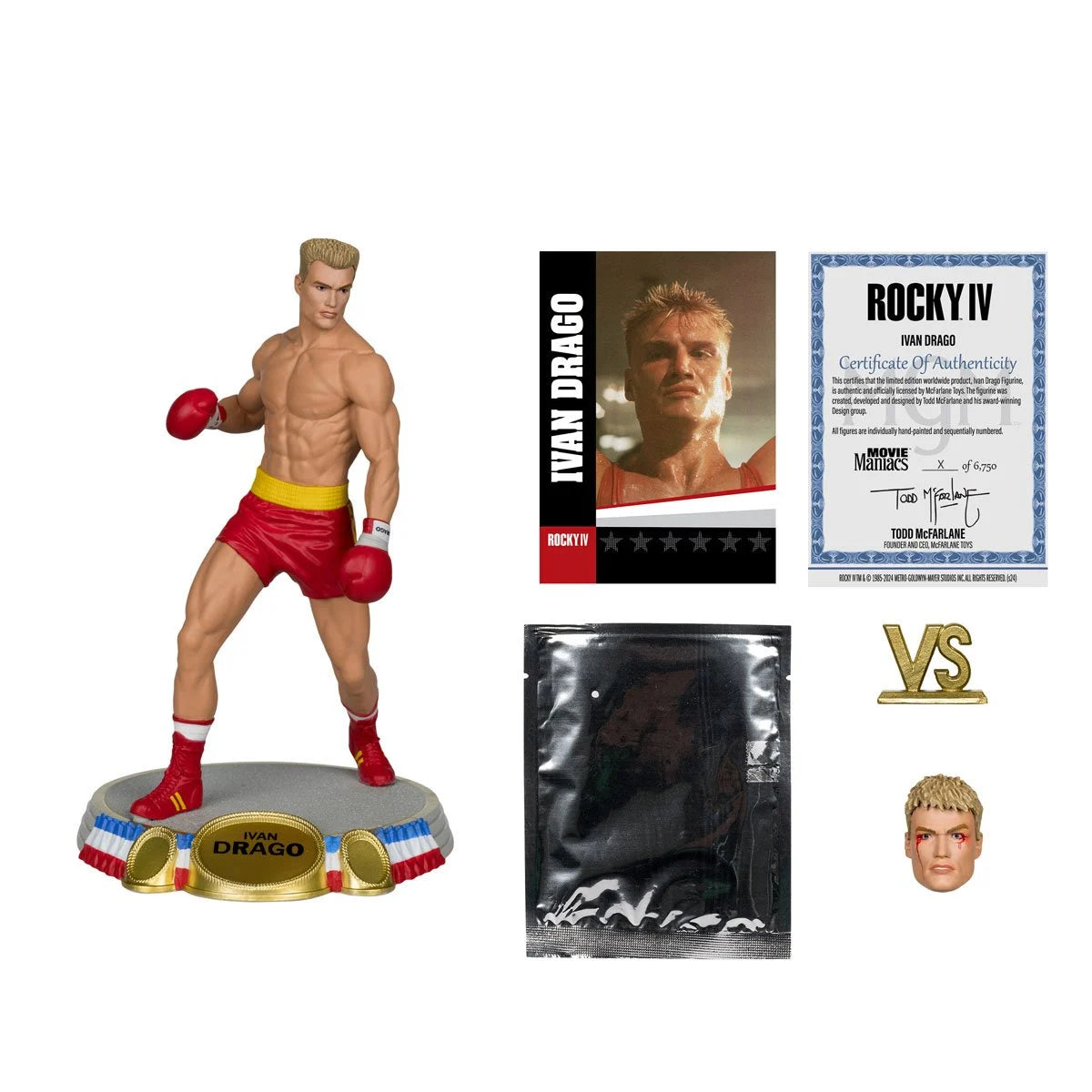 Movie Maniacs Rocky Wave 3 Ivan Drago Rocky IV 6-Inch Scale Posed Figure