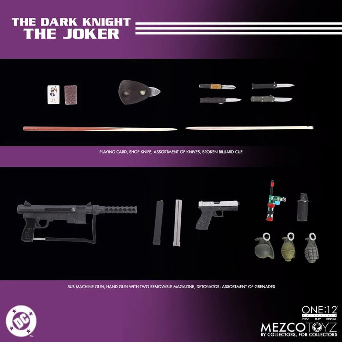 The Dark Knight Joker One:12 Collective Action Figure by Mezco