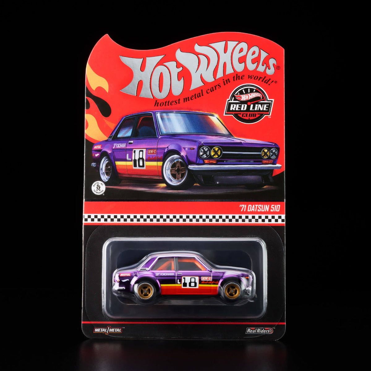 Hot Wheels RLC Exclusive ’71 Datsun 510 (Purple/Race Livery)