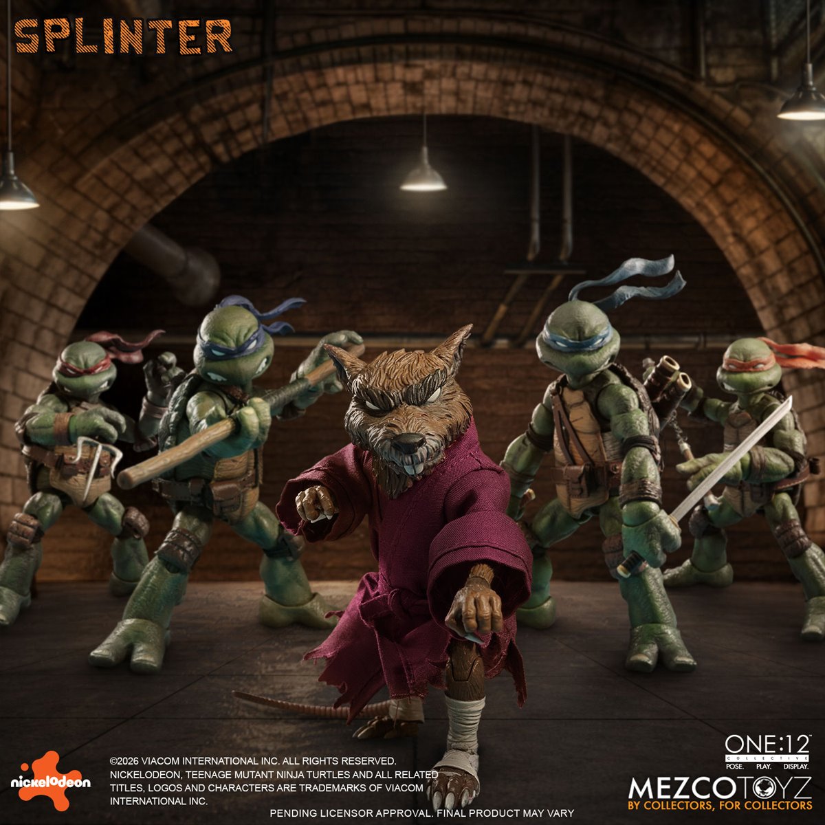 Teenage Mutant Ninja Turtles Master Splinter One:12 Collective Action Figure by Mezco