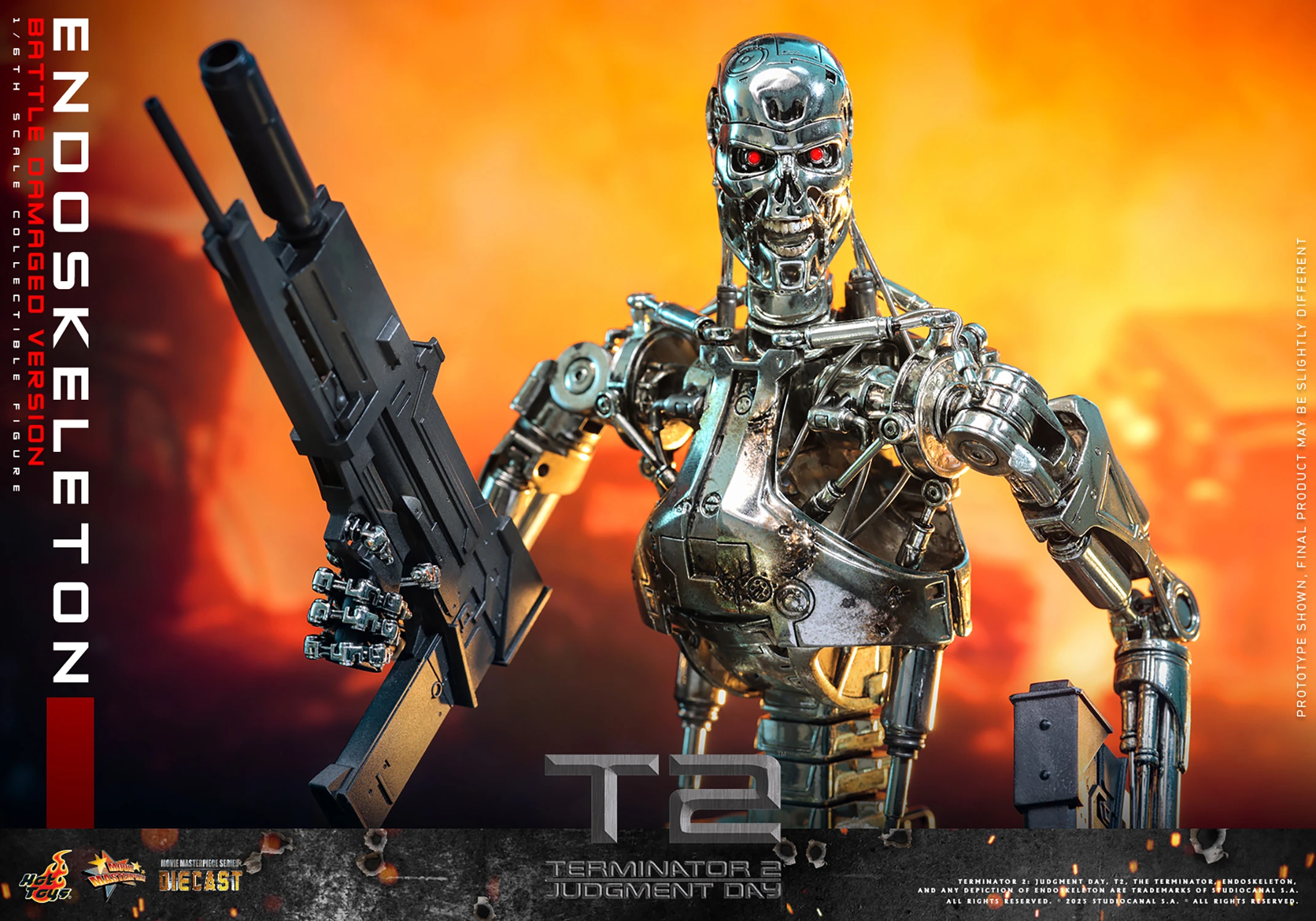 Endoskeleton (Battle Damaged Version) Sixth Scale Figure by Hot Toys